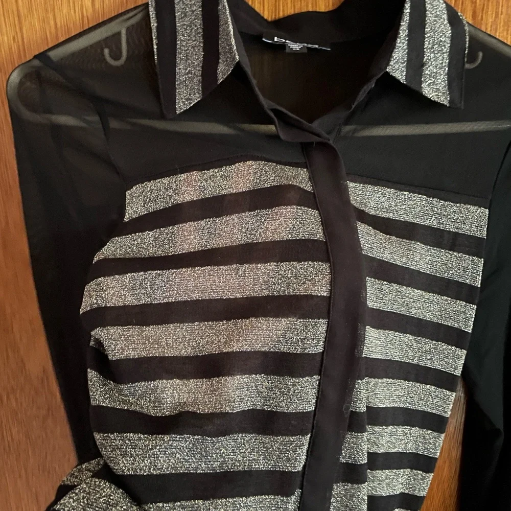 Bebe mesh button down - Picture 3 of 8